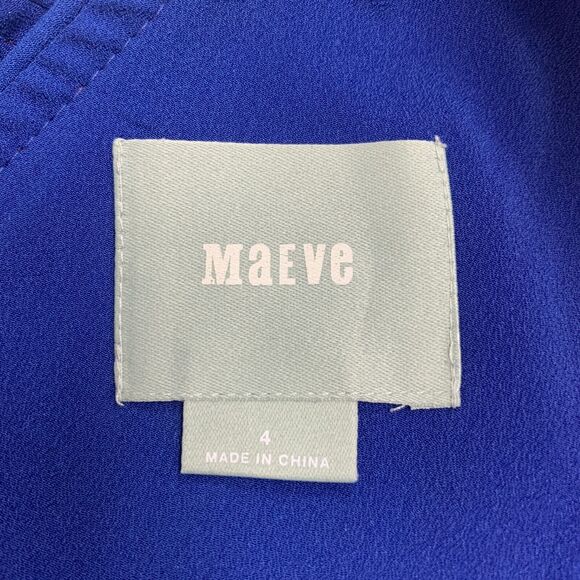 Anthropologie Maeve Dress Womens 4 Orange Black Polka Dot Cross Back Lined - Picture 9 of 15